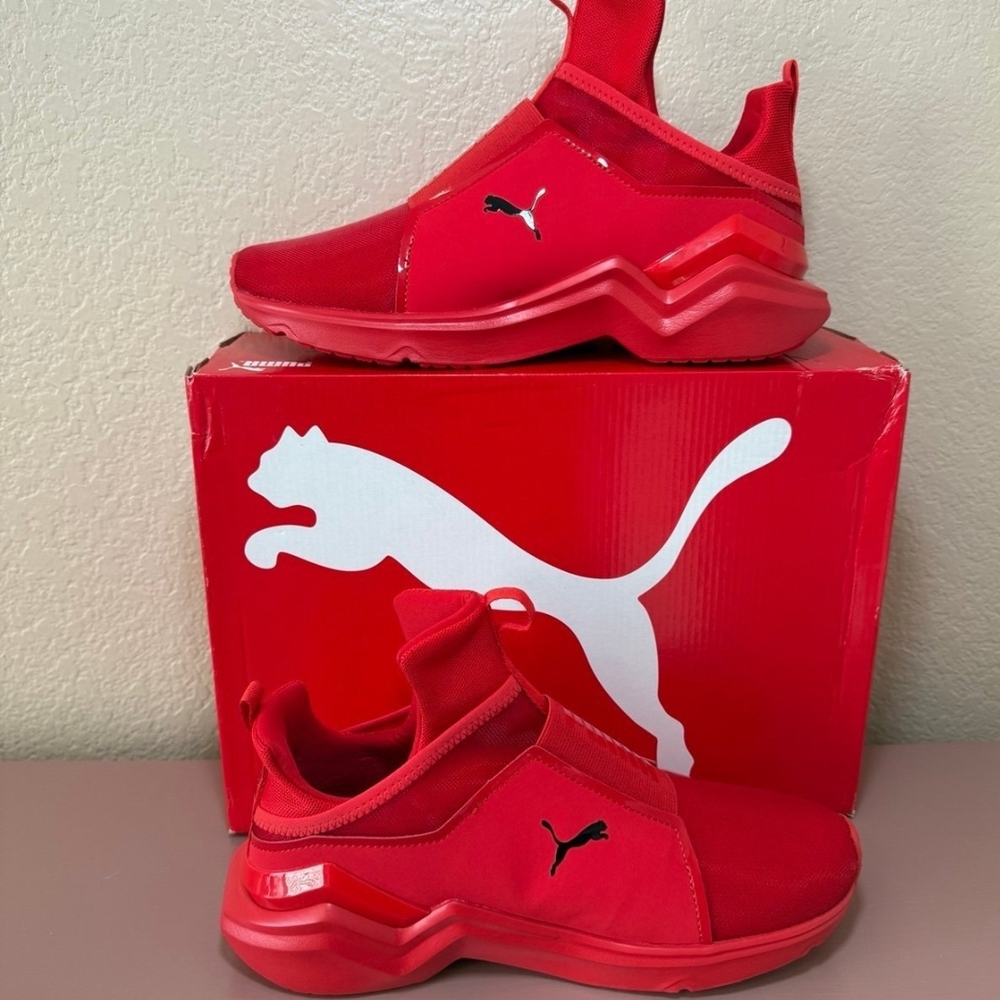 Puma Red Sneakers High-Top Performance Design